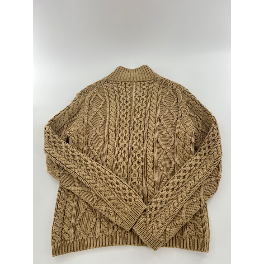 Jones New York Country Cable Knit Full Zip Cardigan Sweater Fisherman Grandpa - Picture 4 of 8